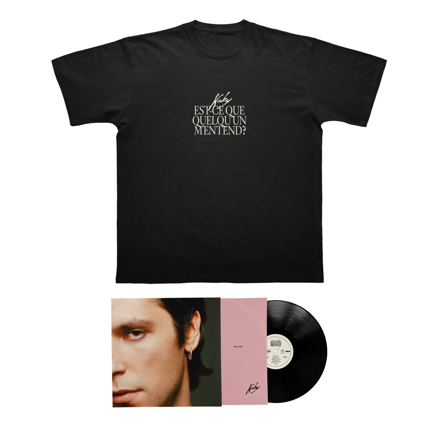 Vinyle + T-shirt (Plusieurs visuels dispos !) "Est-ce que quelqu’un m’entend ?"